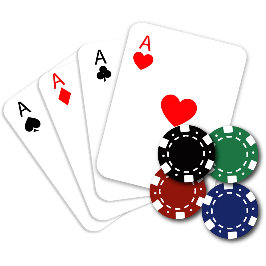 Fichas e cartas de cassino